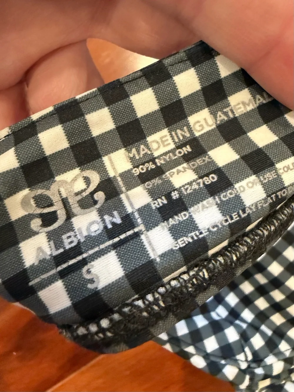 Albion Black and White Gingham top - Picture 4 of 5